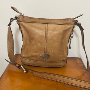 Fossil leather crossbody